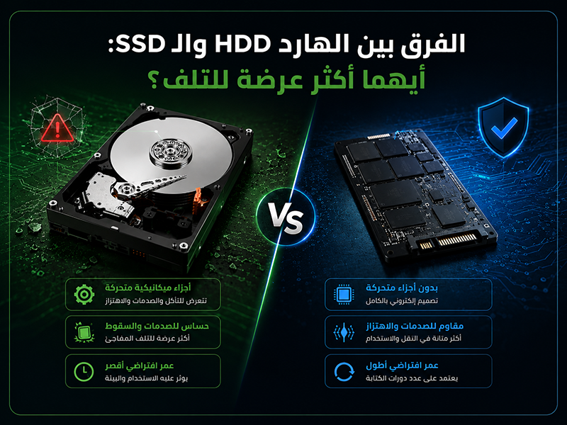 الفرق بين HDD وSSD